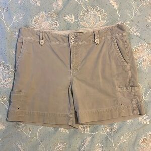 Tan corduroy shorts. Eddie Bauer size 12.